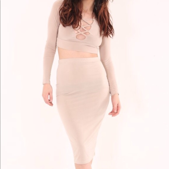 Dresses & Skirts - Criss Cross Midi Skirt Co-Ord Set